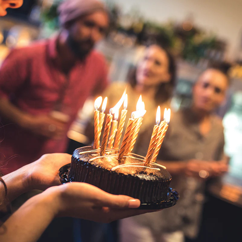 Birthday in cake celebration image